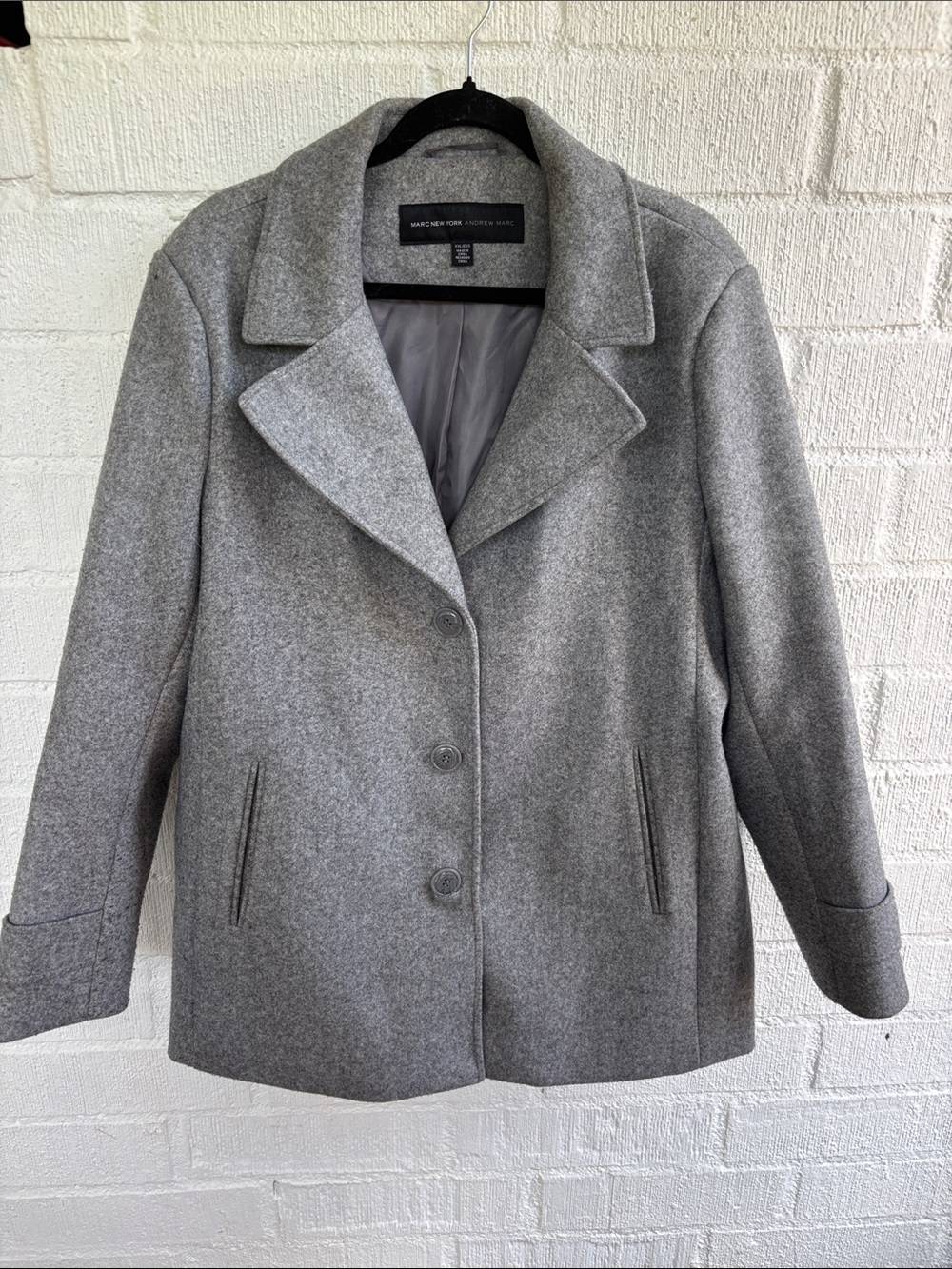 Marc New York Andrew Marc Grey Pea Barn Yard Coat sz XXL